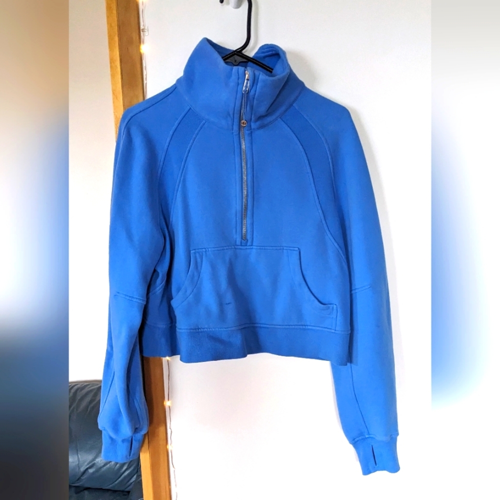 lululemon athletica Blue Half-Zip Sweatshirt Hoodie